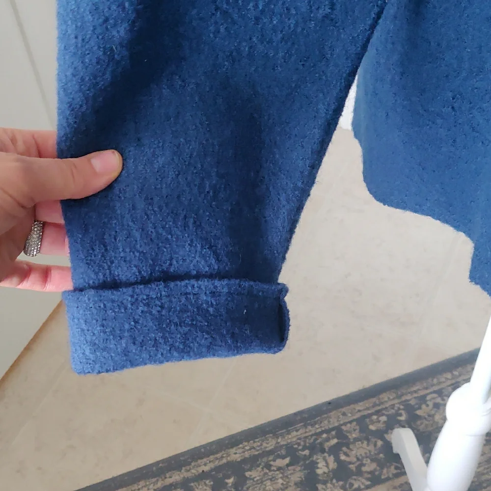 Monterey Bay 100% Wool Women's Blue Double-Breasted Jacket Sz 10